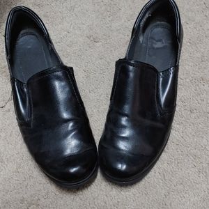 Black loafers